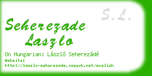 seherezade laszlo business card