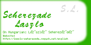 seherezade laszlo business card